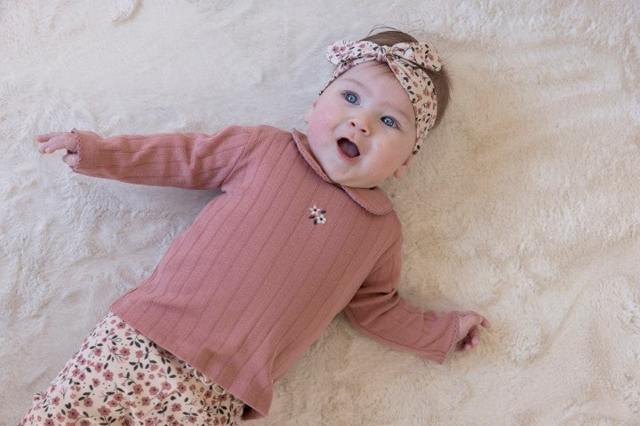 Feetje W25  W2523 Legging rib AOP - Woodland Bloom Offwhite 52202408
