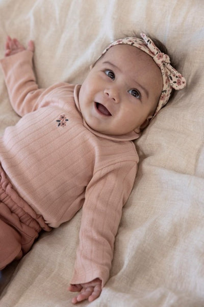 Feetje W25  W2523 Longsleeve pointelle rib - Woodland Bloom Roze 51602613