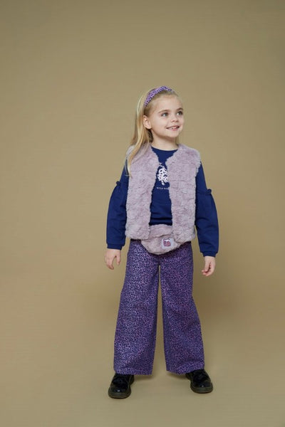 Jubel w25 Omkeerbaar teddy gilet - Wild Soul l.Lila 91200019 W25J1