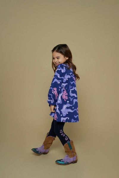 Jubel w25 Jurk AOP - Wild Soul Indigo 91400409 W25J1