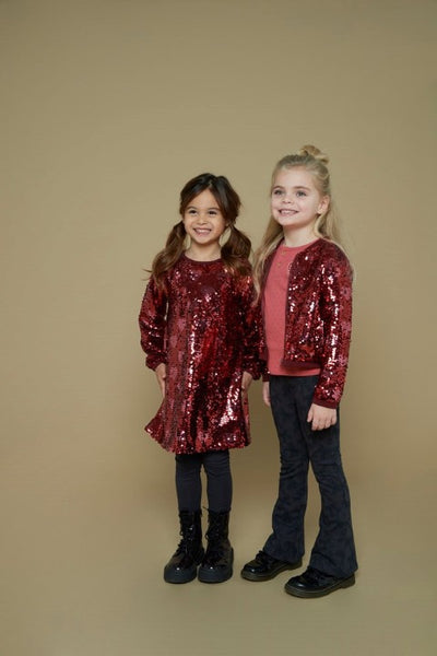 Jubel W25 W25J2 Pailetten jurk - Queen Of Hearts Bordeaux 91400414