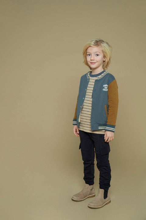 Sturdy w25 Longsleeve streep wafelstructuur - Couch Club Zand 71600609 W25S1