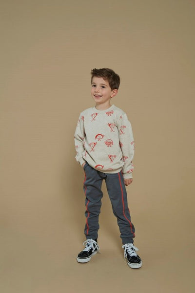 Sturdy w25 Sweater AOP - Couch Club Offwhite melange 71600617 W25S1