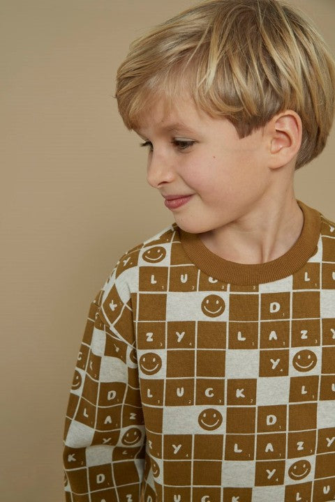 Sturdy w25 Sweater AOP - Couch Club Olijf 71600618 W25S1