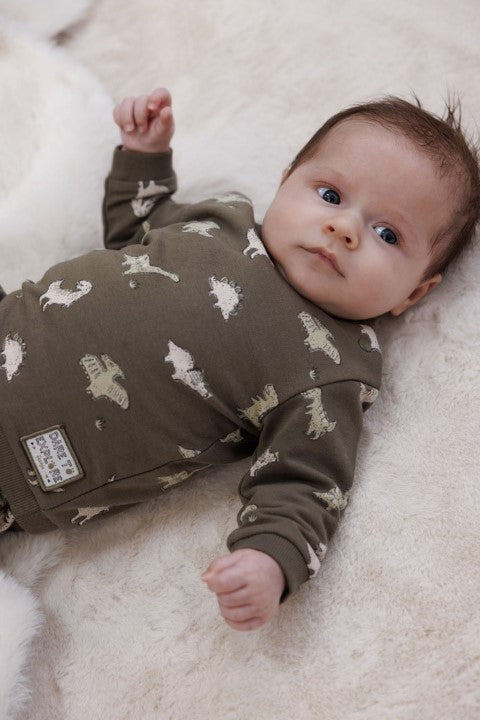 Feetje W25  W2516 Sweater AOP - Rawrsome Olijf 51602614