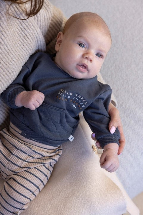Feetje W25  W2518 Broek rib met streep - Narwal Taupe 52202391
