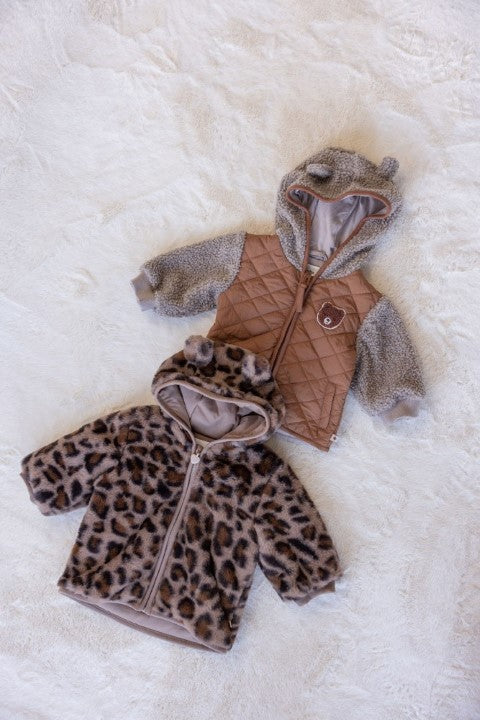 Feetje W25  W2527 Teddy jasje met capuchon - Better Together Taupe 51800358