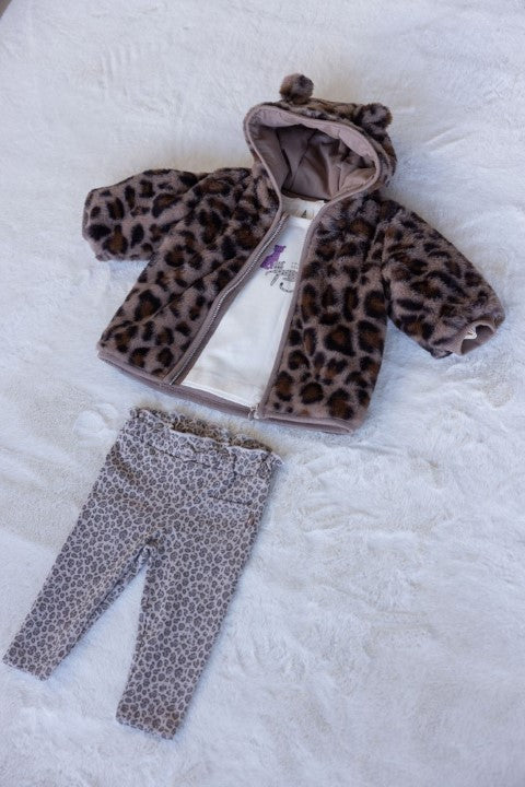 Feetje W25  W2527 Teddy jasje met capuchon - Better Together Taupe 51800358