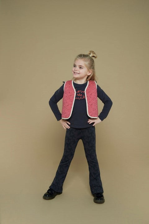 Jubel w25 Flared broek AOP - Queen Of Hearts Antraciet 92200481 W25J2