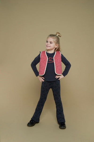 Jubel w25 Flared broek AOP - Queen Of Hearts Antraciet 92200481 W25J2