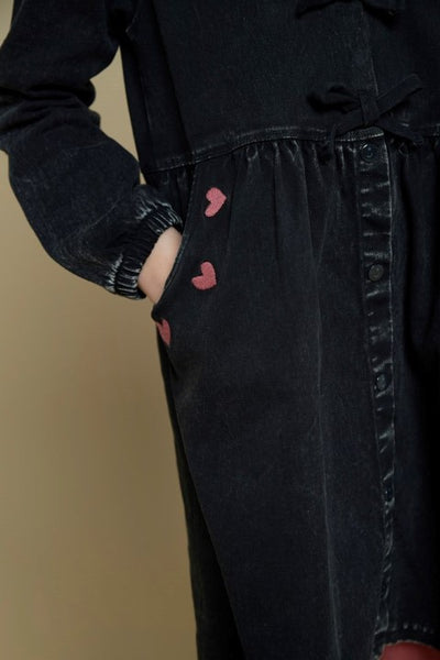 Jubel w25 Jurk denim look - Queen Of Hearts Black Denim 91400411 W25J2