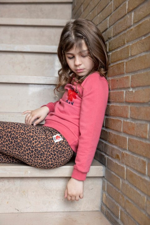 Jubel w25 Flared broek AOP - Queen Of Hearts Bruin 92200482 W25J2