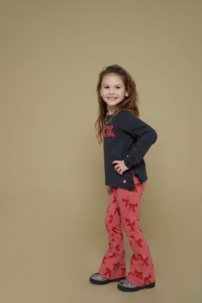 Jubel w25 Flared broek AOP - Queen Of Hearts Roze 92200495 W25J2