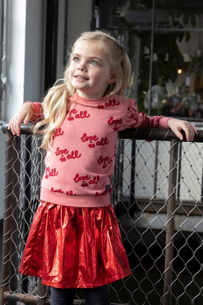 Jubel w25 Sweater AOP - Queen Of Hearts l.Roze 91600444 W25J2