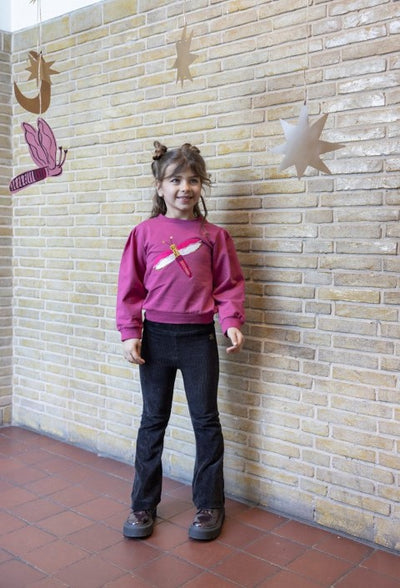 Jubel w25 Flared broek velours rib - Shine Bright Antraciet 92200490 W25J3
