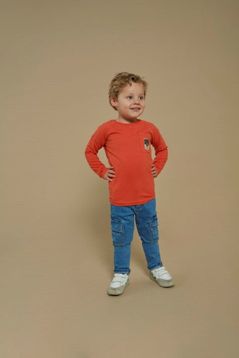 Sturdy w25 Longsleeve - Chasing Trails Oranje 71600625 W25S2