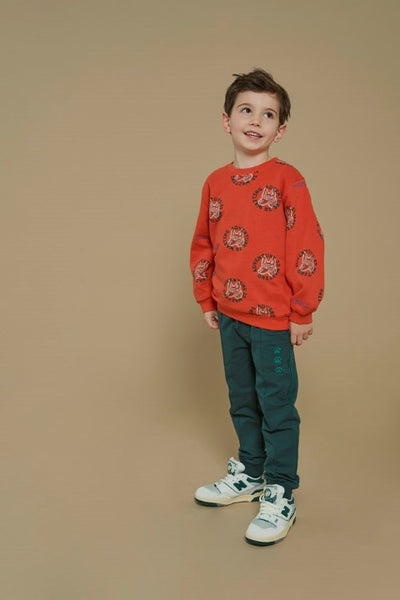 Sturdy w25 Sweater AOP - Chasing Trails Oranje 71600631 W25S2