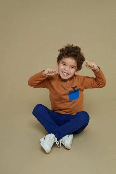 Sturdy w25 Longsleeve - Waves and Whales Hazelnoot 71600640 W25S3