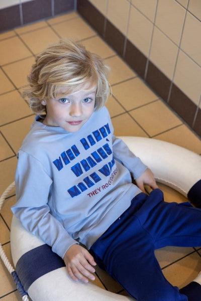 Sturdy w25 Sweater - Waves and Whales Blauw 71600643 W25S3