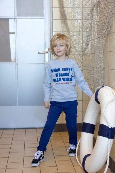 Sturdy w25 Sweater - Waves and Whales Blauw 71600643 W25S3