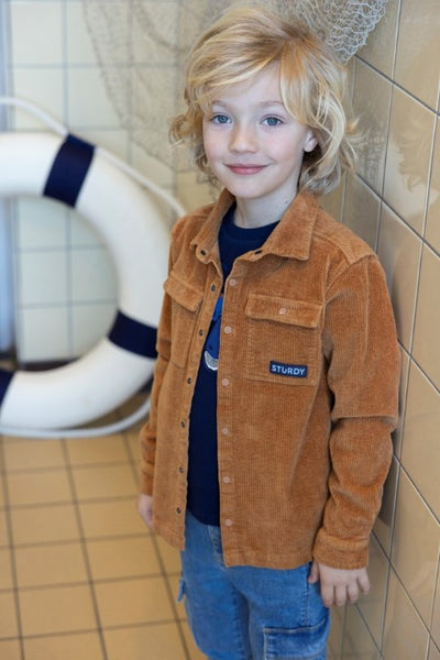 Sturdy w25 Overhemd corduroy - Waves and Whales Hazelnoot 72300053 W25S3
