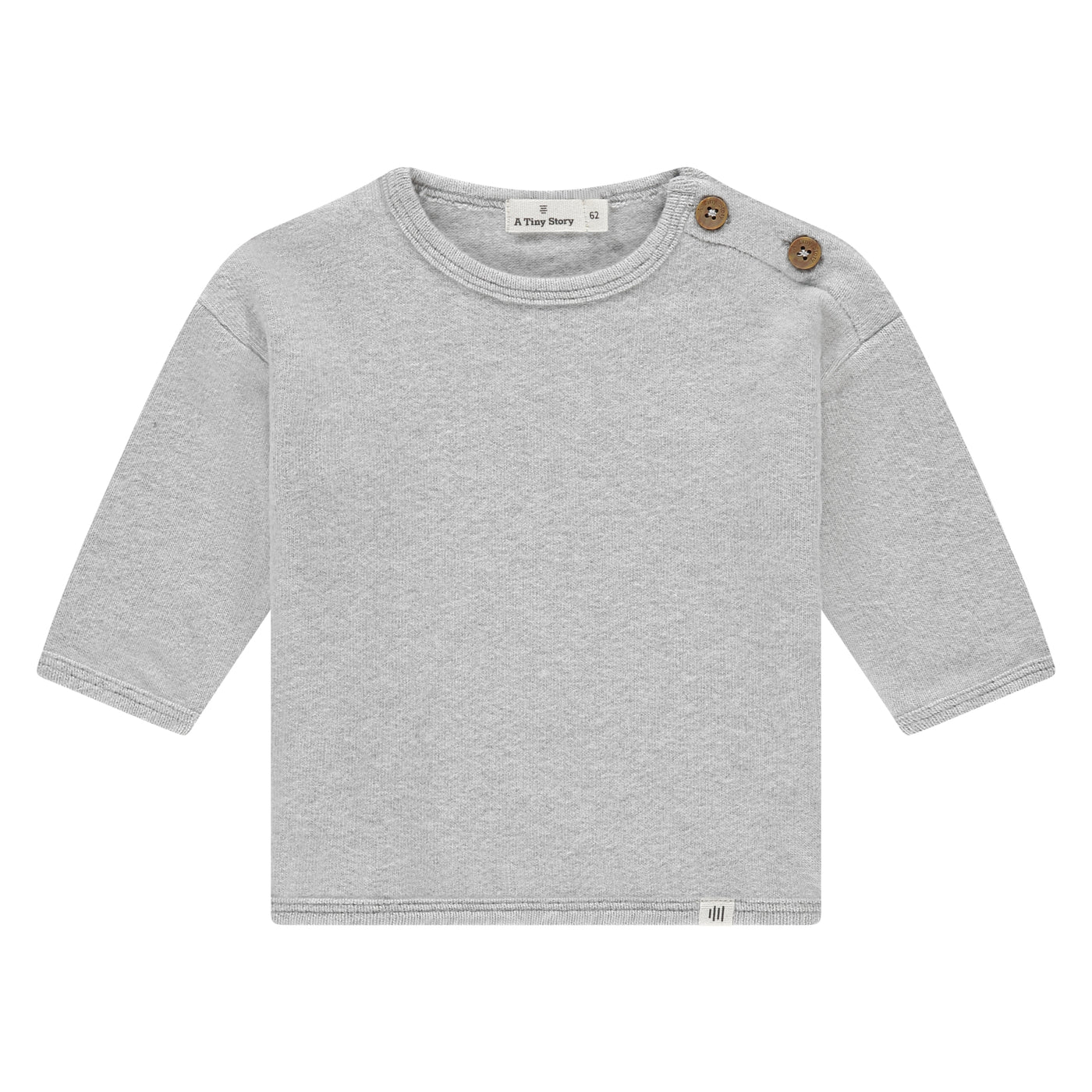 A Tiny Story W25 baby t-shirt long sleeve light grey melange TIN25429638
