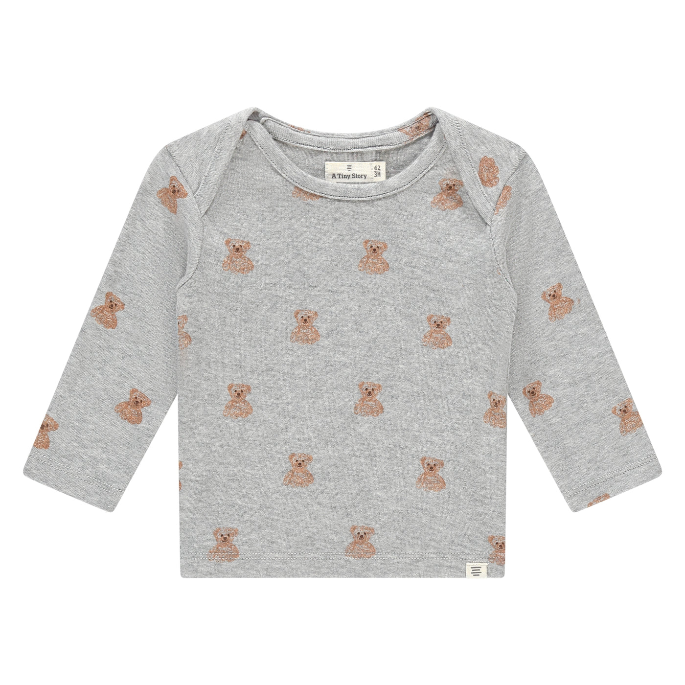 A Tiny Story W25 baby t-shirt long sleeve light grey melange TIN25429631