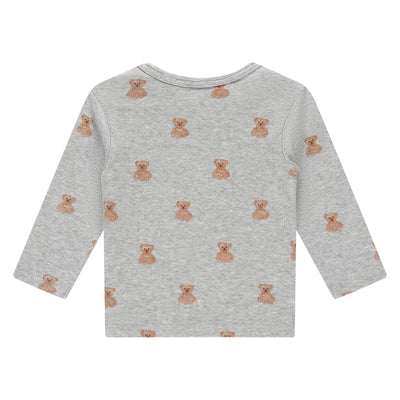 A Tiny Story W25 baby t-shirt long sleeve light grey melange TIN25429631