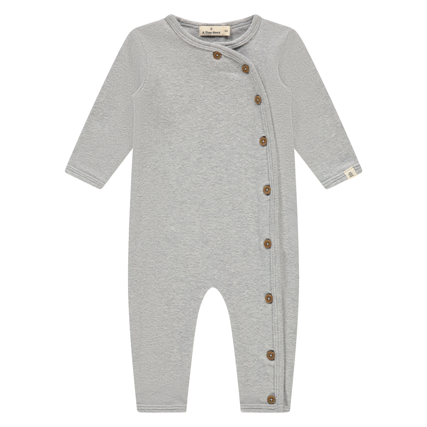 A Tiny Story W25 baby suit long sleeve light grey melange TIN25429730