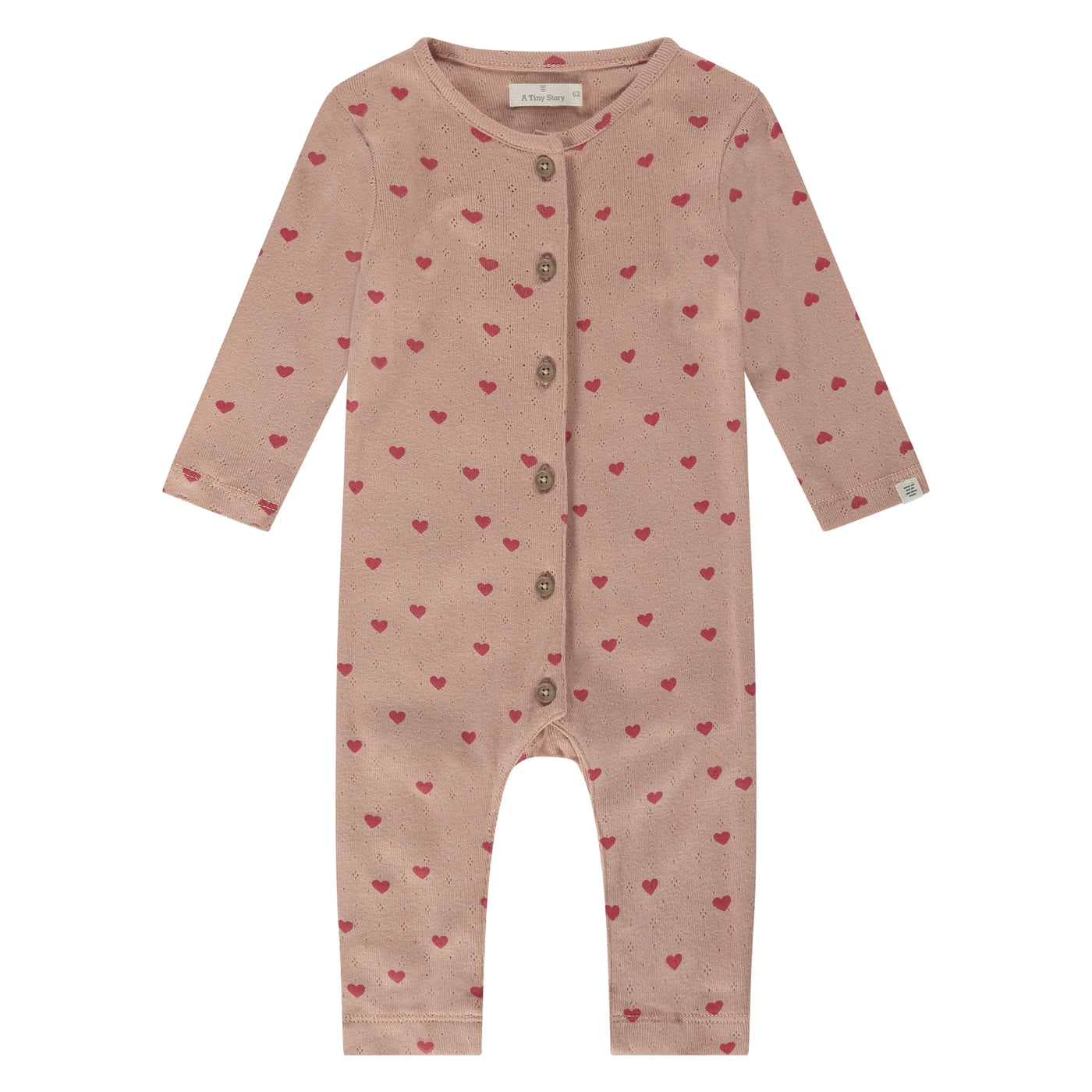 A Tiny Story S25 baby suit long sleeve dusty coral TIN25129731