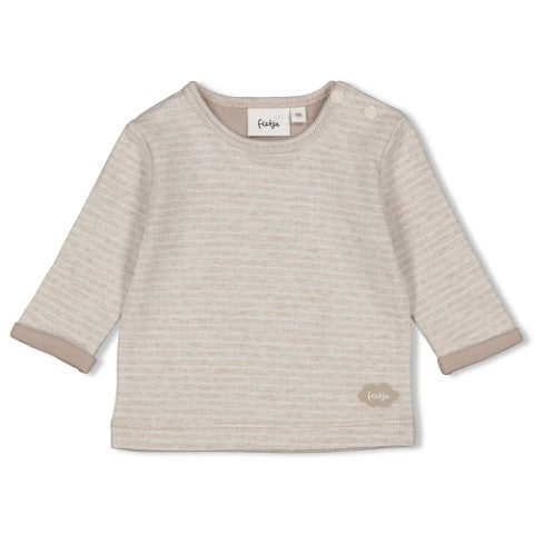 Feetje w24 Longsleeve streep - The Neutrals Taupe melange W2411 51602397 730