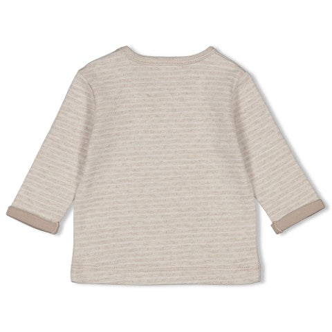 Feetje w24 Longsleeve streep - The Neutrals Taupe melange W2411 51602397 730