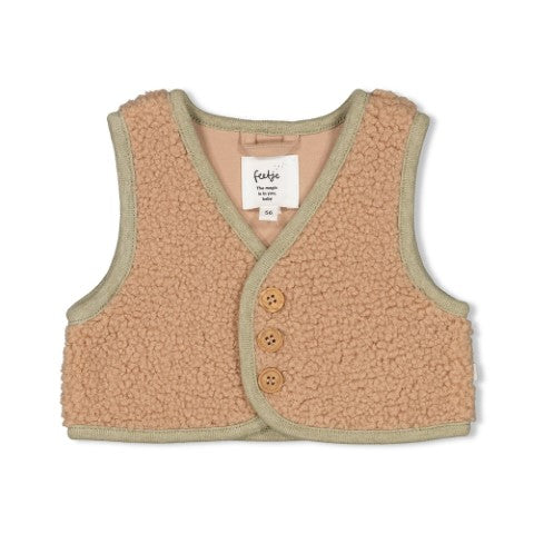 Feetje w24 Boucl�� gilet - Into The Forest Hazelnoot W2416 51200025 440