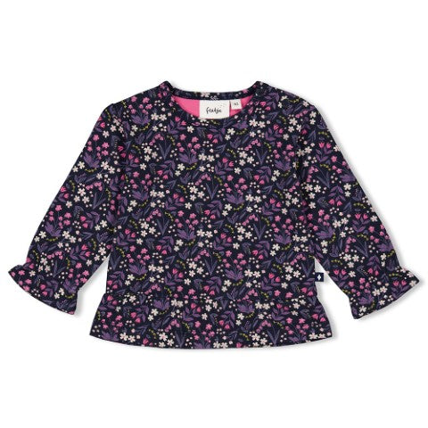 Feetje w24 Longsleeve AOP - Midnight Flowers Marine W2421 51602408 010