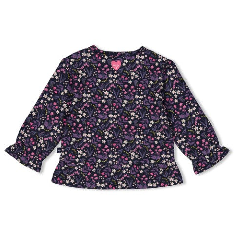 Feetje w24 Longsleeve AOP - Midnight Flowers Marine W2421 51602408 010