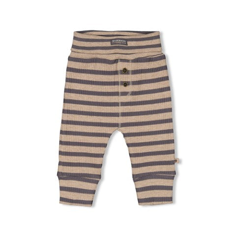 Feetje w24 Broek rib met streep - Camp Wilderness Taupe melange W2422 52202223 730