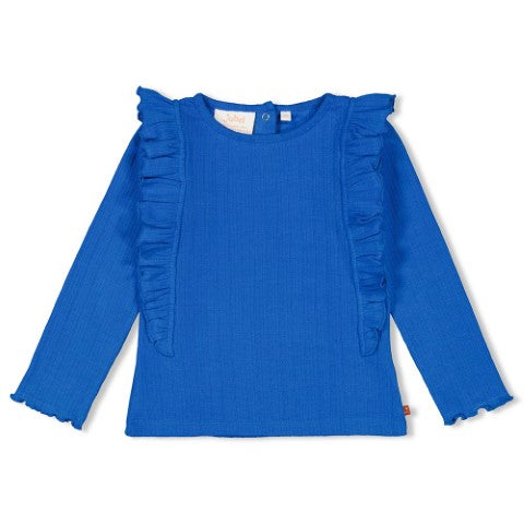 Jubel w24 Longsleeve ajour rib - Amour Toujours Blauw W24J1 91600388 015