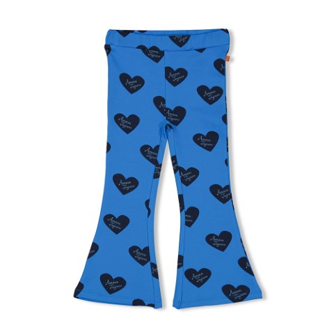 Jubel w24 Flared broek AOP - Amour Toujours Blauw W24J1 92200441 015