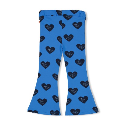 Jubel w24 Flared broek AOP - Amour Toujours Blauw W24J1 92200441 015