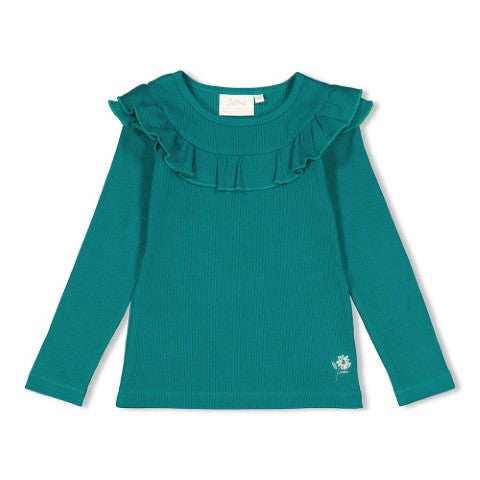 Jubel w24 Longsleeve ruches - Girls Club Teal W24J2 91600397 095