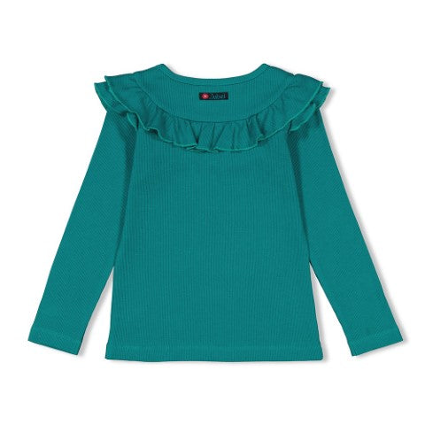 Jubel w24 Longsleeve ruches - Girls Club Teal W24J2 91600397 095