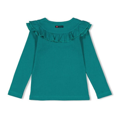 Jubel w24 Longsleeve ruches - Girls Club Teal W24J2 91600397 095