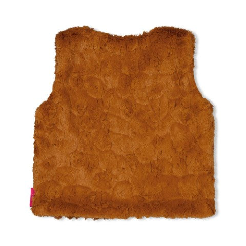 Jubel w24 Gilet Teddy - Forest Fancy Bruin W24J3 91200016 400