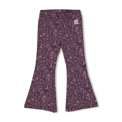 Jubel w24 Flared broek AOP - Forest Fancy Antraciet W24J3 92200456 750