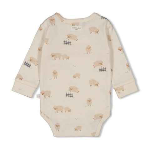 Feetje W25  W2512 Wikkelromper AOP - Sleepy Sheepy Creme 50200243