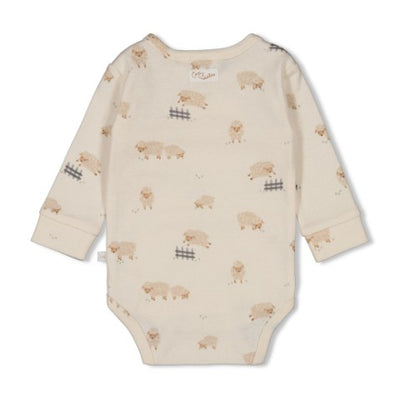 Feetje W25  W2512 Wikkelromper AOP - Sleepy Sheepy Creme 50200243