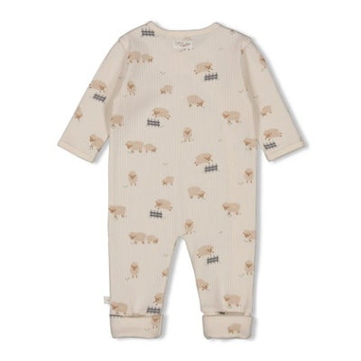 Feetje W25  W2512 Pak omslagvoet rib AOP - Sleepy Sheepy Creme 50700159
