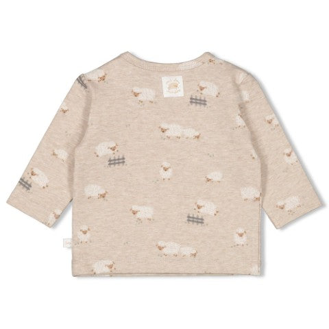 Feetje W25  W2512 Longsleeve AOP - Sleepy Sheepy Taupe melange 51602565