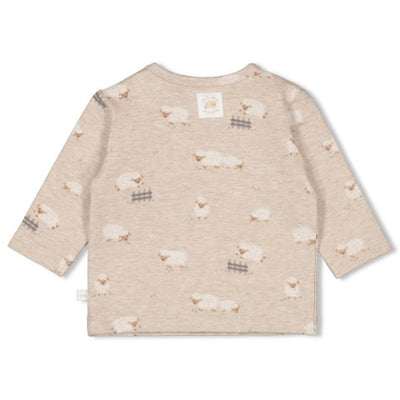 Feetje W25  W2512 Longsleeve AOP - Sleepy Sheepy Taupe melange 51602565