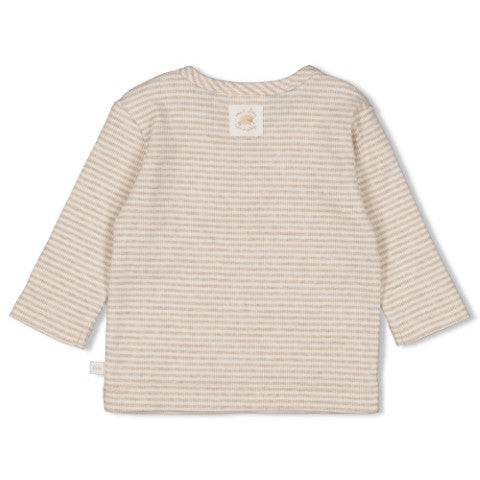 Feetje W25  W2512 Longsleeve rib met streep - Sleepy Sheepy Taupe melange 51602568